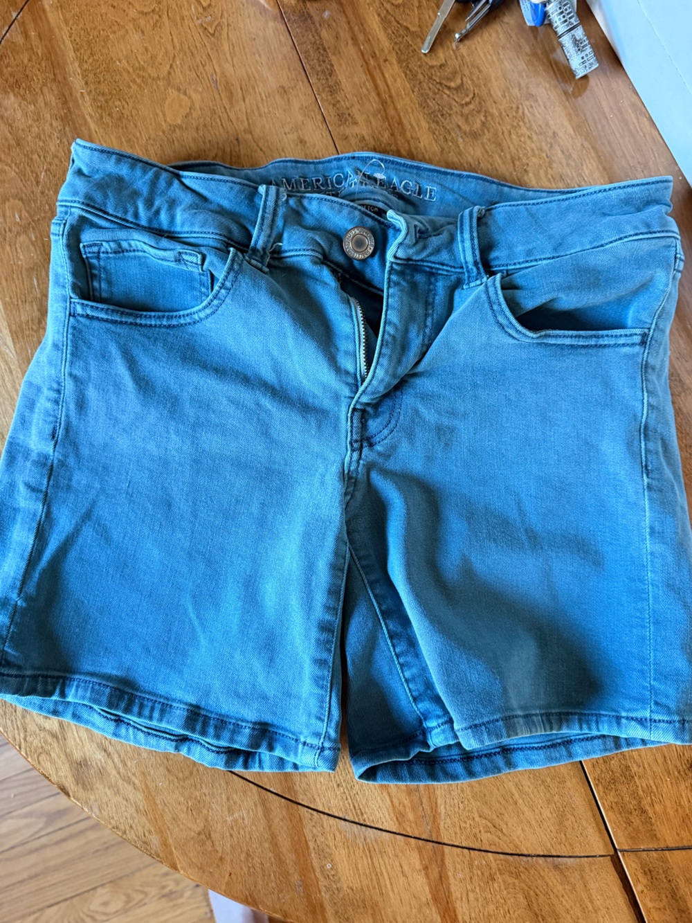 American Eagle Blue Super Stretch Shorts